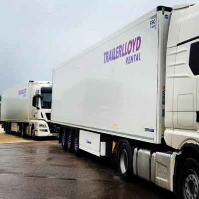 2 x TRAILER LLOYD Auflieger im Katastropheneinsatz auf dem Weg ins Flutgebiet rund um Günzburg